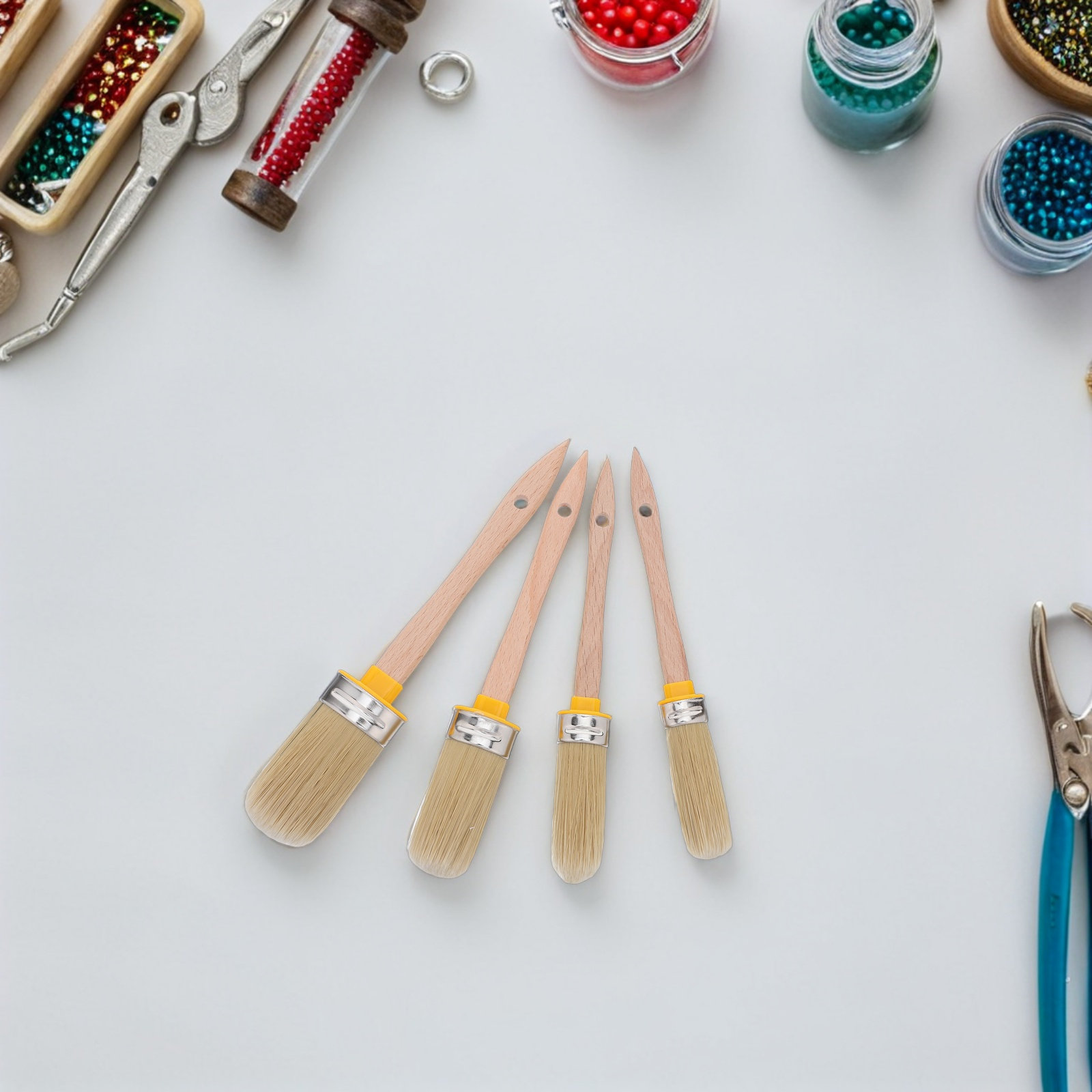 Detailing Brush Set - Conjunto de 4 Pincéis Ovais para