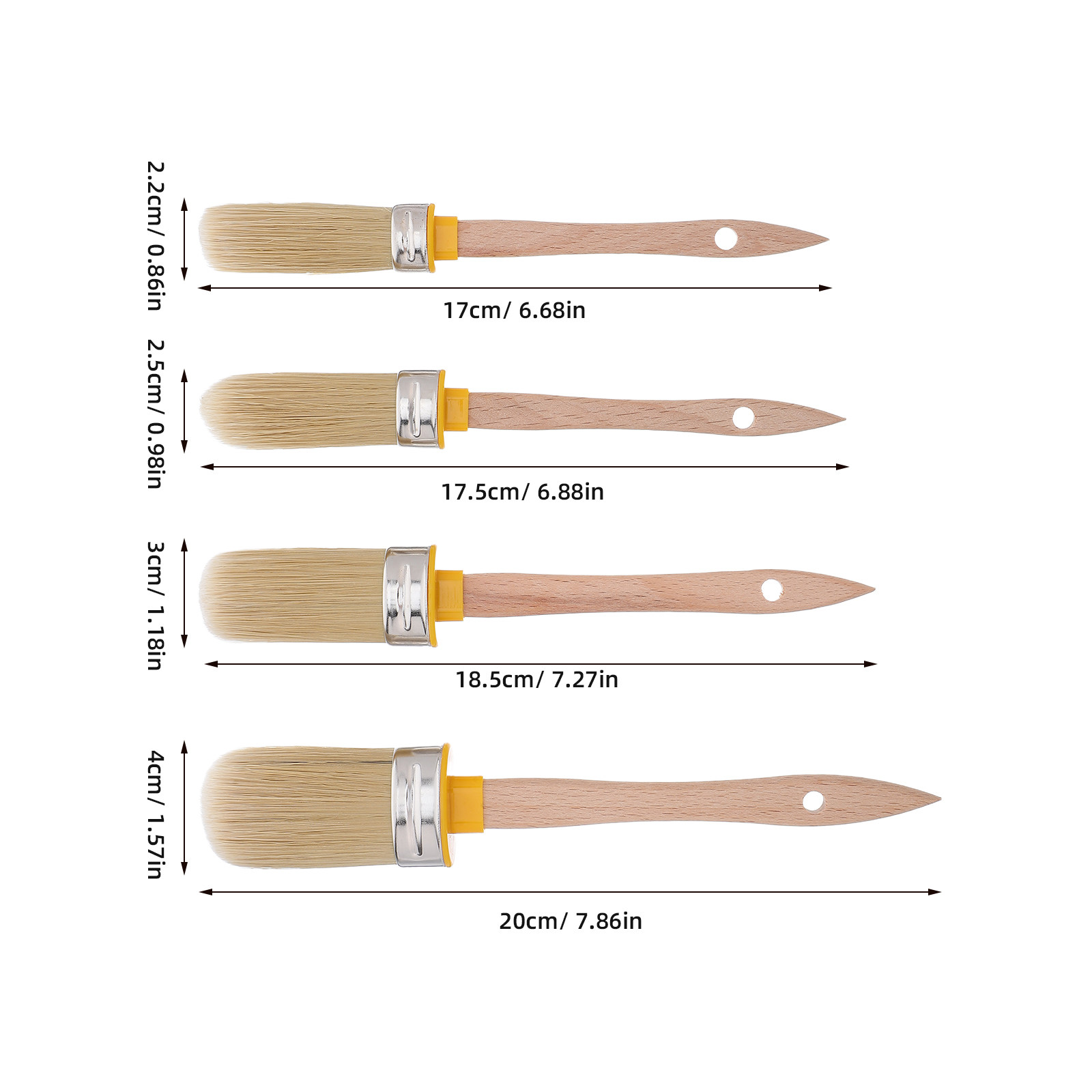 Conjunto de 4 Pincéis Ovais pa - Detailing Brush Set avaliação e preço