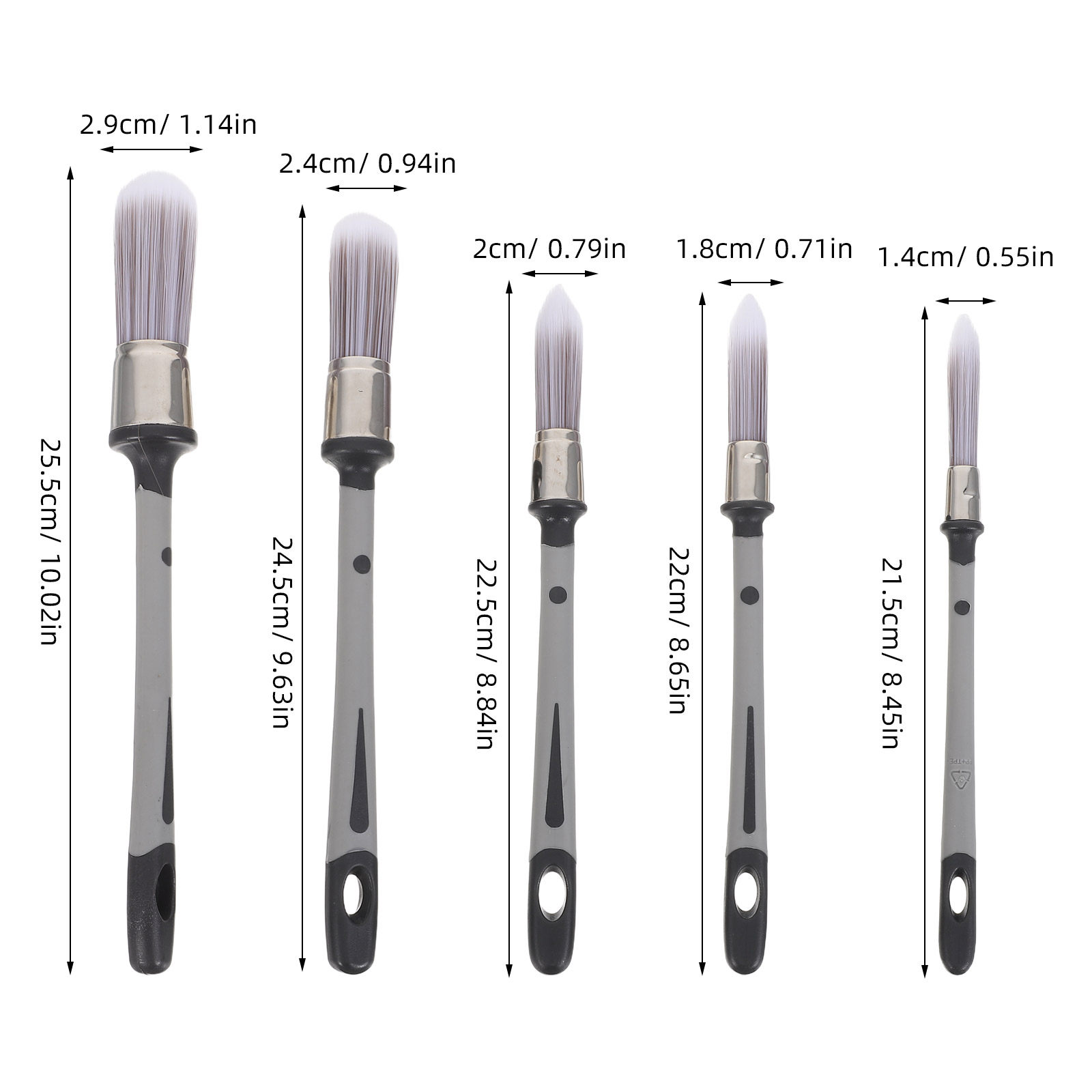 Conjunto de 5 Pincéis de Pintu - Detailing Brush Set avaliação e preço